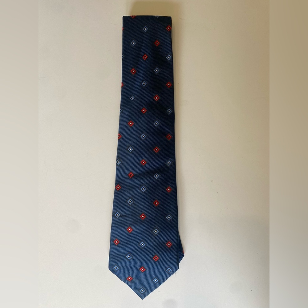 Versa Tie Navy Blue Patterned